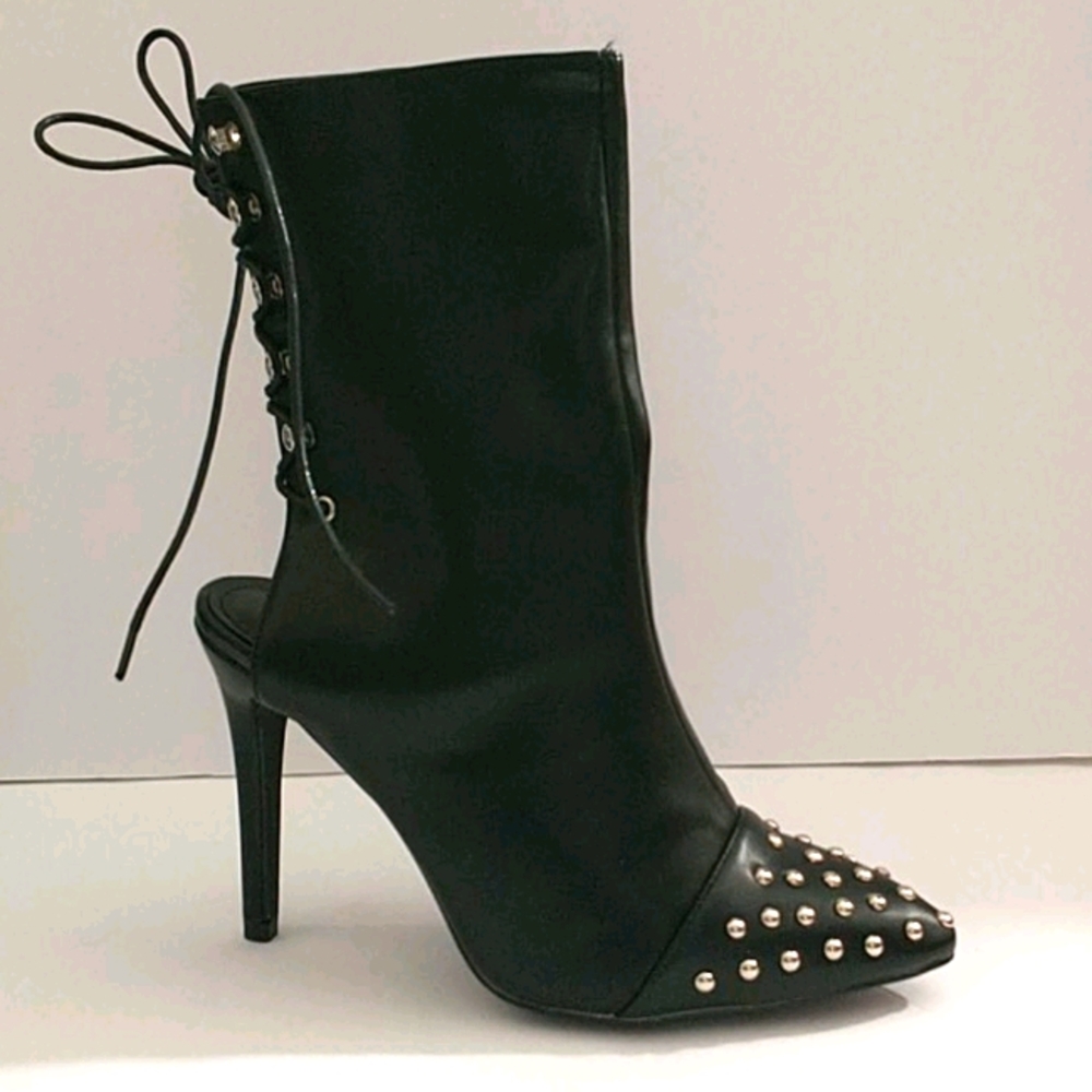 Black with Silver studs ankle boots